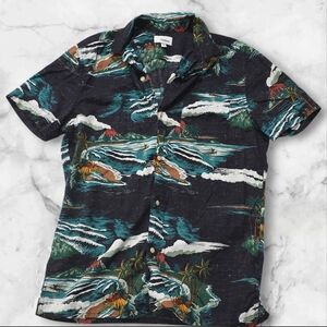 Sonoma Black Tropical Print Casual Shirt